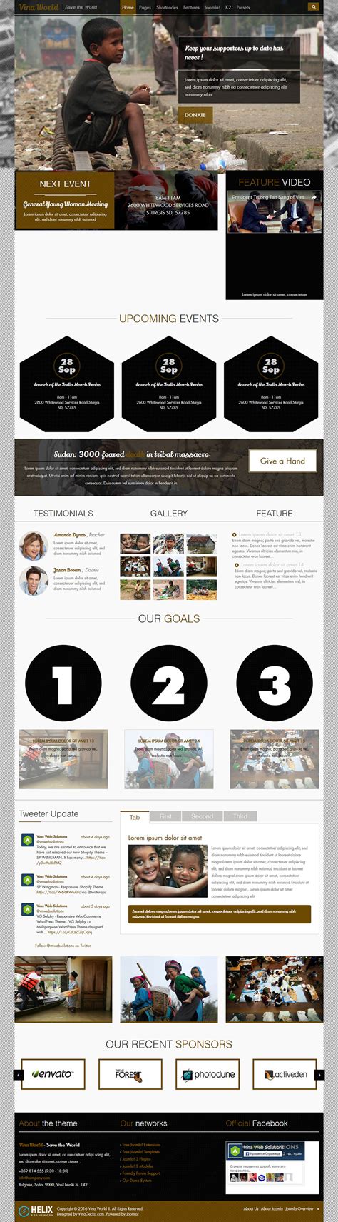 joomla nonprofit template|Vina World II .